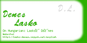 denes lasko business card